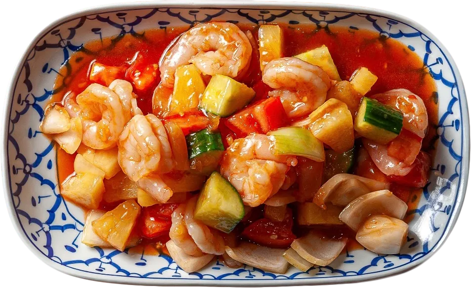 Paistettua hapanimeläkastikkeessa