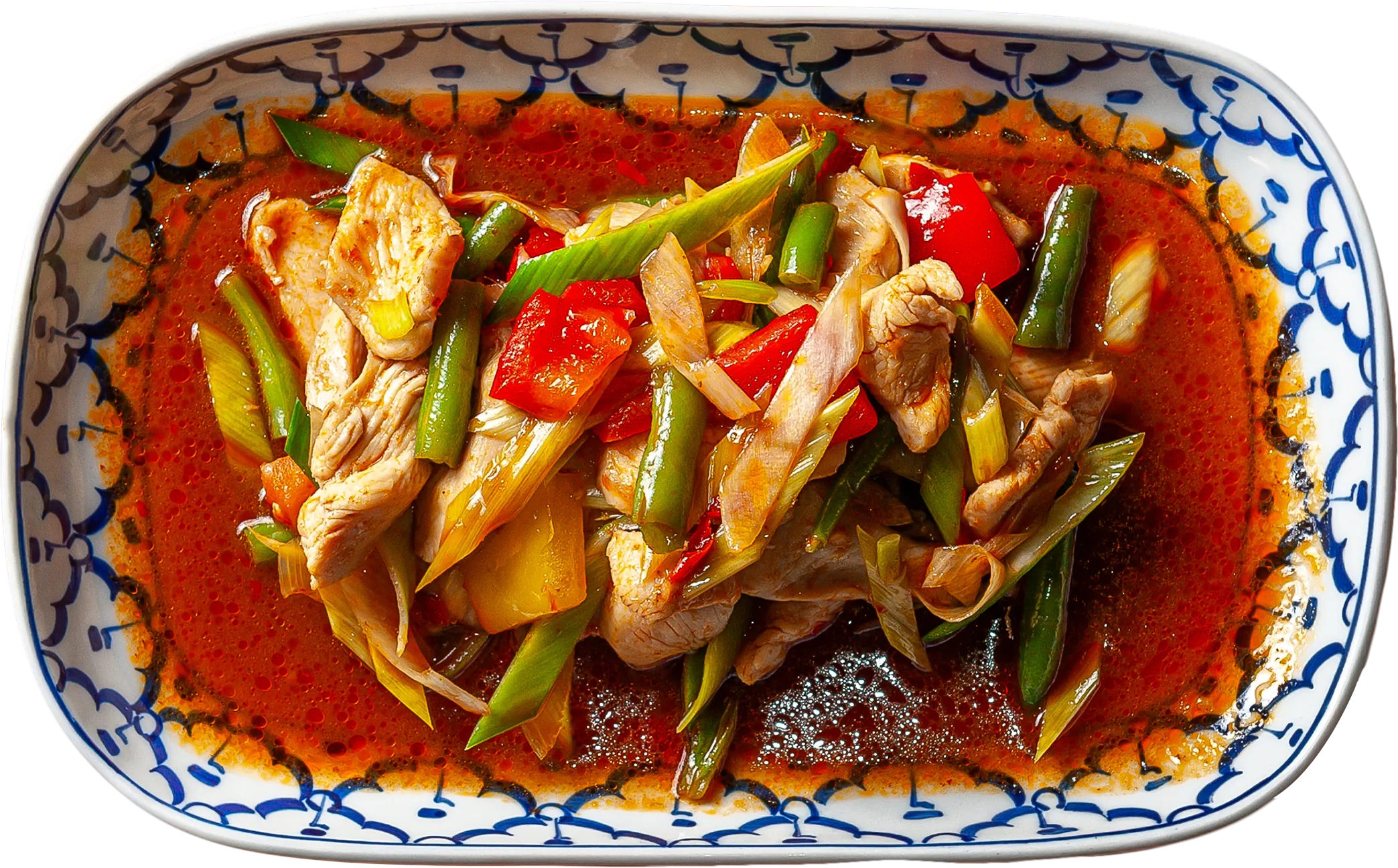 Paistettua punaista currya